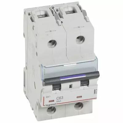 Disjoncteur magn�to-therm DX� - 2P - 63 A - 50 kA - courbe C - 3M (410154)