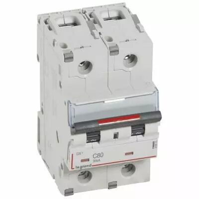 Disjoncteur magn�to-therm DX� - 2P - 80 A - 36 kA - courbe C - 3M (410015)