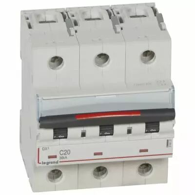 Disjoncteur magn�to-therm DX� - 3P - 20 A - 36 kA - courbe C - 4,5M (410022)