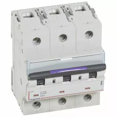 Disjoncteur magn�to-therm DX� - 3P - 25 A - 50 kA - courbe C - 4,5M (410163)