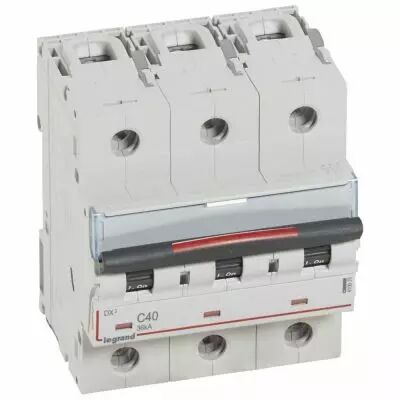 Disjoncteur magn�to-therm DX� - 3P - 40 A - 36 kA - courbe C - 4,5M (410025)