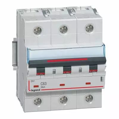 Disjoncteur magn�to-therm DX� - 3P - 63 A - 36 kA - courbe C - 4,5M (410027)