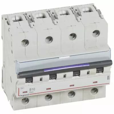 Disjoncteur magn�to-therm DX� - 4P - 10 A - 50 kA - courbe B - 6M (410121)