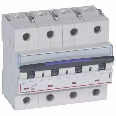 Disjoncteur magn�to-therm DX� - 4P - 10 A - 50 kA - courbe C - 6M (410173)