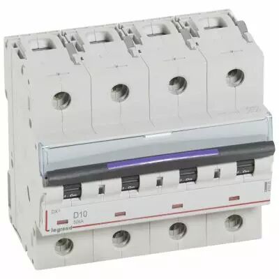 Disjoncteur magn�to-therm DX� - 4P - 10 A - 50 kA - courbe D - 6M (410225)