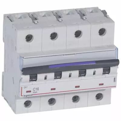 Disjoncteur magn�to-therm DX� - 4P - 16 A - 50 kA - courbe C - 6M (410174)