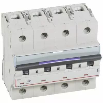 Disjoncteur magn�to-therm DX� - 4P - 20 A - 50 kA - courbe B - 6M (410123)