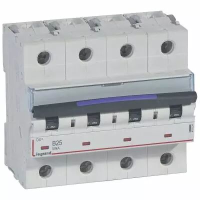 Disjoncteur magn�to-therm DX� - 4P - 25 A - 50 kA - courbe B - 6M (410124)