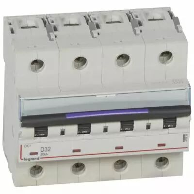 Disjoncteur magn�to-therm DX� - 4P - 32 A - 50 kA - courbe D - 6M (410229)