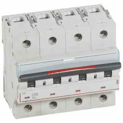 Disjoncteur magn�to-therm DX� - 4P - 50 A - 36 kA - courbe C - 6M (410039)