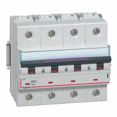 Disjoncteur magn�to-therm DX� - 4P - 63 A - 50 kA - courbe B - 6M (410128)