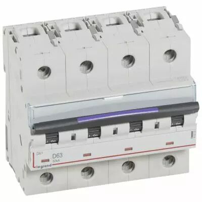 Disjoncteur magn�to-therm DX� - 4P - 63 A - 50 kA - courbe D - 6M (410232)