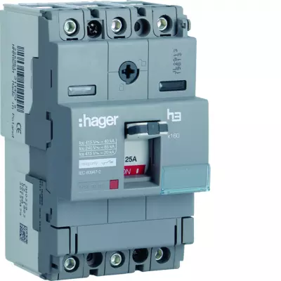 Disj.x160 3P 40kA 25A mag fixe (HNA025M)