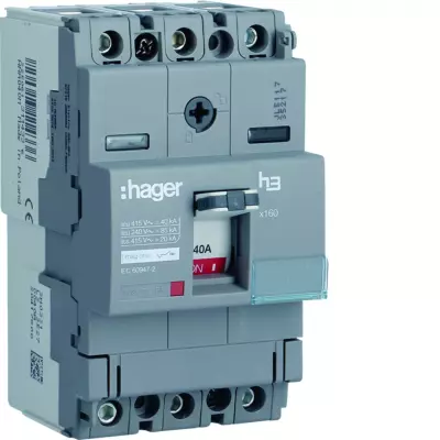 Disj.x160 3P 40kA 40A mag fixe (HNA040M)