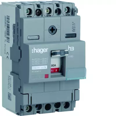 Disj.x160 3P 40kA 80A mag fixe (HNA080M)
