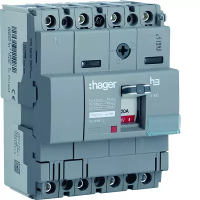 Disj.x160 4P 40kA 20A mag fixe (HNA021M)