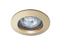 DISK - Encastré GU10, rond, fixe, doré, lampe non incl.,conx°s/outil (4881)