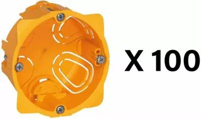 Distribox cloisons s�ches - lot de 100 bo�tes - profondeur 50mm (080009L)