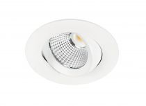 DL-084 - Encastré IP20/44, recouvrable, blanc, LED intég. 8W 47° 3000K 630lm (50635)