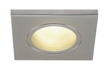 DOLIX OUT, encastré de plafond intérieur/extérieur, carré, chrome mat, GU10/QPAR51, 50W max, IP65 (1001172)