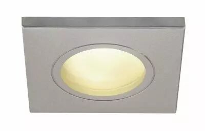 DOLIX OUT, encastr� de plafond int�rieur/ext�rieur, carr�, gris argent, GU10/QPAR51, 50W max, IP65 (1001171)