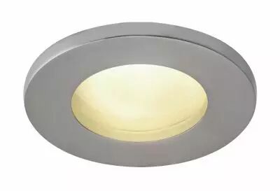 DOLIX OUT, encastr� de plafond int�rieur/ext�rieur, rond, chrome mat, GU10/QPAR51, 50W max, IP65 (1001168)