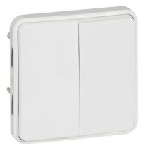 Double va-et-vient Prog Plexo composable blanc Artic antimicr- 10 AX - 250 V