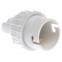 Douille B22 dble bague blanche (62115)