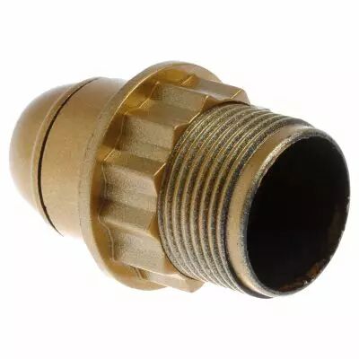 Douille E14 dble bague or (62137)