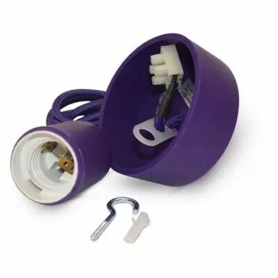 douille e27 silicon + cable 2 m violet (5009)
