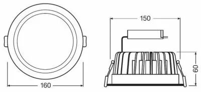 Downlight LED 14W/4000K 1360lm IP20 (000025)