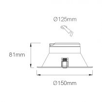 Downlight LED Thessis 15W 1300lm 90º (4766)