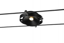 DURNO, spot pour câble tendu T.B.T. TENSEO, intérieur, noir, LED, 6W, 2700K (1002861)