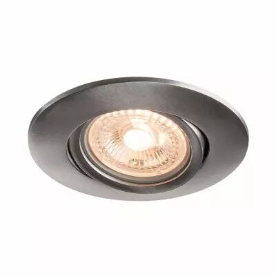 EASY-INSTALL QPAR51, encastr� de plafond int�rieur, rond, alu bross�, GU10/QPAR51, 20W max, RT 2012 (1001589)