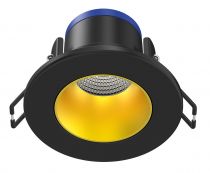 EF8 - Enc. IP65 IK07 LED 7W 3000/4000K (CCT) 560lm 50000h dimmable, noir / doré (11032)