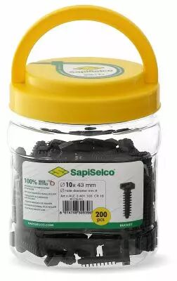 Embase � cheville en Nylon 200 pi�ces (BUCK005R)