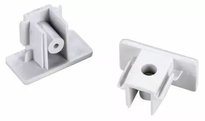 Embouts, pour rail 1 allumage en saillie, int�rieur, blanc, 2 pi�ces (143131)