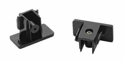 Embouts, pour rail 1 allumage en saillie, int�rieur, noir, 2 pi�ces (143130)