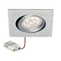 Encastré carré orient. nickel a/module LED XL6 40DEG 6W 3000K 590lm incl (51099)