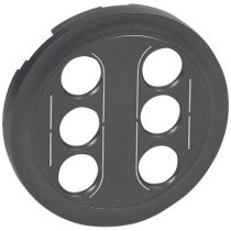 Enjoliveur Céliane - double prises RCA - graphite