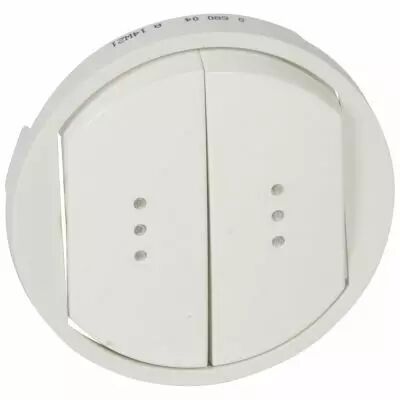 Enjoliveur C�liane - double VV/poussoir � voyant - doigt large blanc