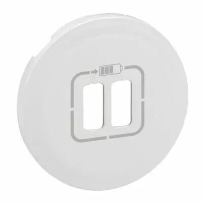 Enjoliveur C�liane - prise double pour chargeur USB - blanc (068256)