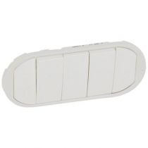 Enjoliveur Céliane - VV / poussoir 5 commades compactes - doigt large blanc