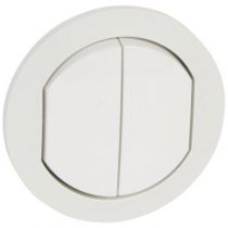 Enjoliveur double Céliane - IP 44 - pour 2 réf. 0 670 01/31 - blanc