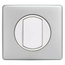 enjoliveur large céliane pour interrupteur, va-et-vient ou poussoir soft - blanc (068001)