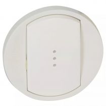enjoliveur large céliane pour toutes commandes d\'éclairage standard - blanc (068003)
