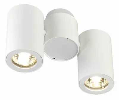 ENOLA B, applique et plafonnier int�rieur, double, blanc, GU10/QPAR51, 2x 50W max, inclinable � 180� (151831)