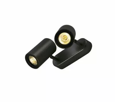 ENOLA B, applique et plafonnier int�rieur, double, noir, GU10/QPAR51, 2x 50W max, inclinable � 100� (152020)
