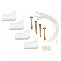 ensemble de fixation coffret encastré - 4 griffes + colliers attache-câbles (001490)