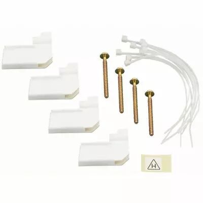 Ensemble de fixation coffret encastr� - 4 griffes + colliers attache-c�bles